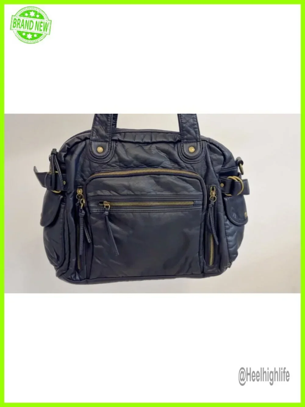 Soft Vegan Leather City Tote Bag with Adjustable Strap Hobo Handbag
